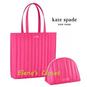 NWT ~ KATE SPADE PUFFY PINK TOTE & POUCH SET